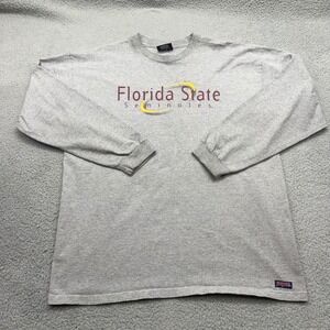 JanSport Mens XL Gray NCAA Florida State Seminoles Long Sleeve T-Shirt USA Made